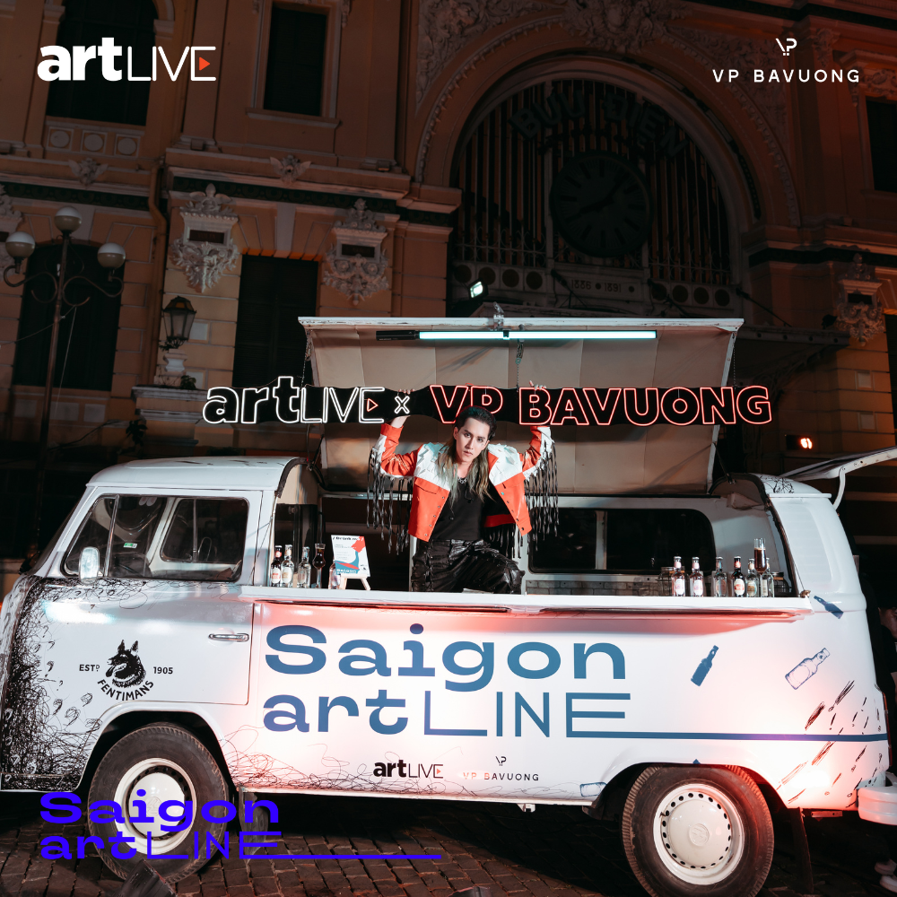 Chuyến xe nghệ thuật Saigon art LINE xuất hiện tại Bưu điện Trung tâm Sài Gòn 10 artLIVE x VP BAVUONG | The first journey of Saigon art LINE